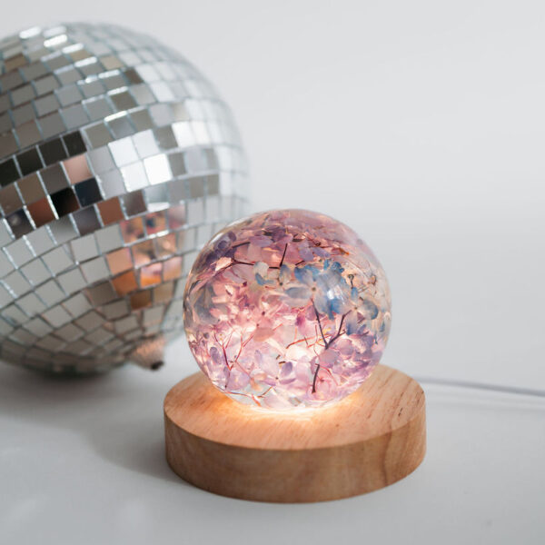 Sphere Figurine - Blue and Purple Hydrangea